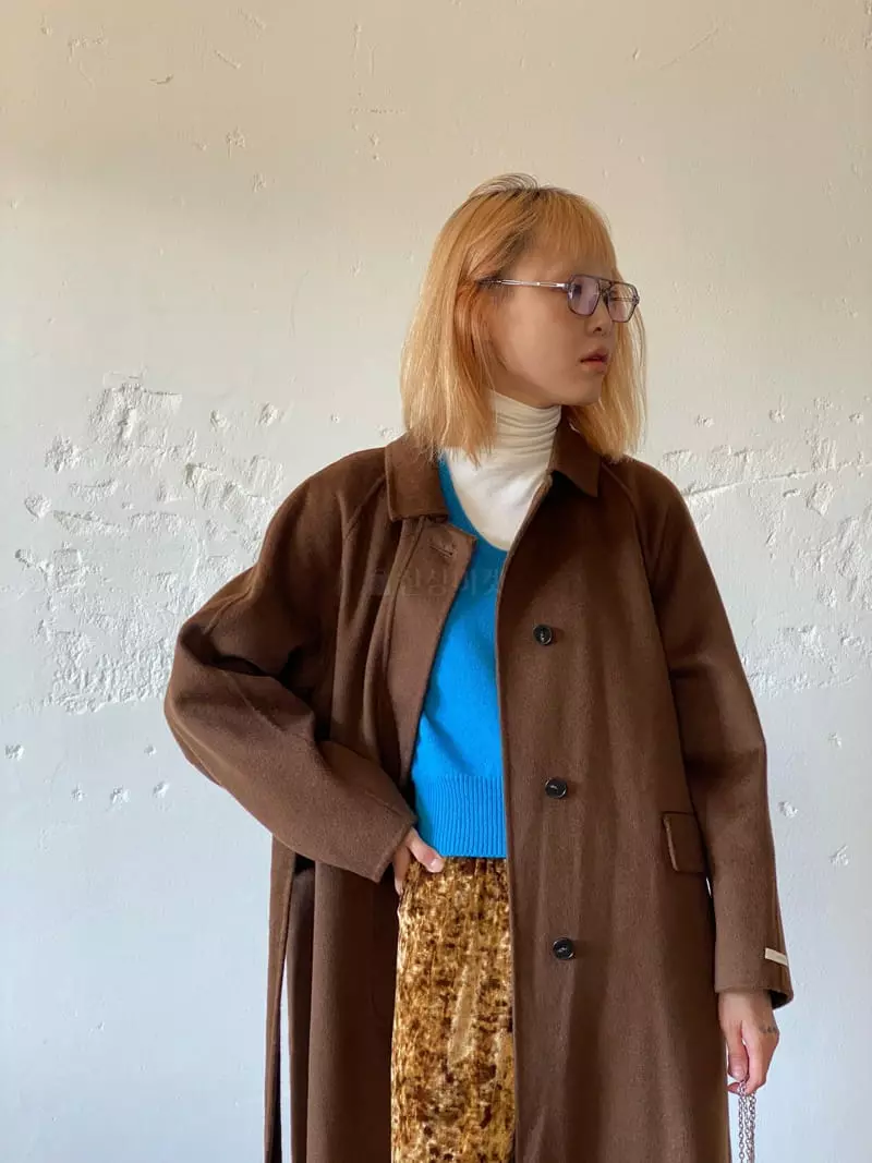 Nyunyu-Seoul - Korean Women Fashion - #womensfashion - Line Single Coat - 4