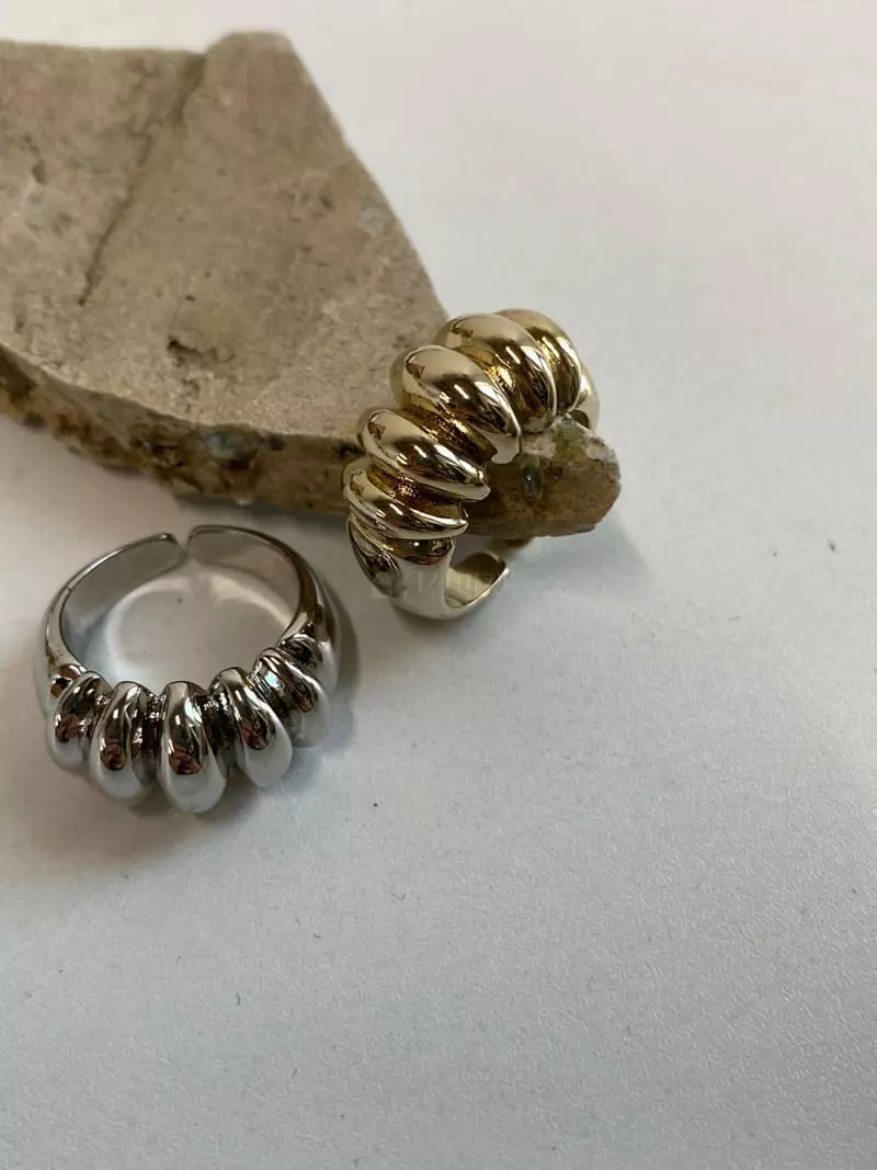 Nyunyu-Seoul - Korean Women Fashion - #momslook - R Pie Ring - 7