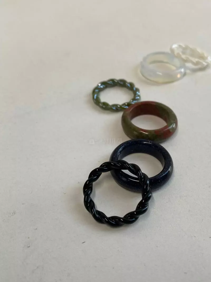 Nyunyu-Seoul - Korean Women Fashion - #momslook - Sem Eing Set Ring - 7