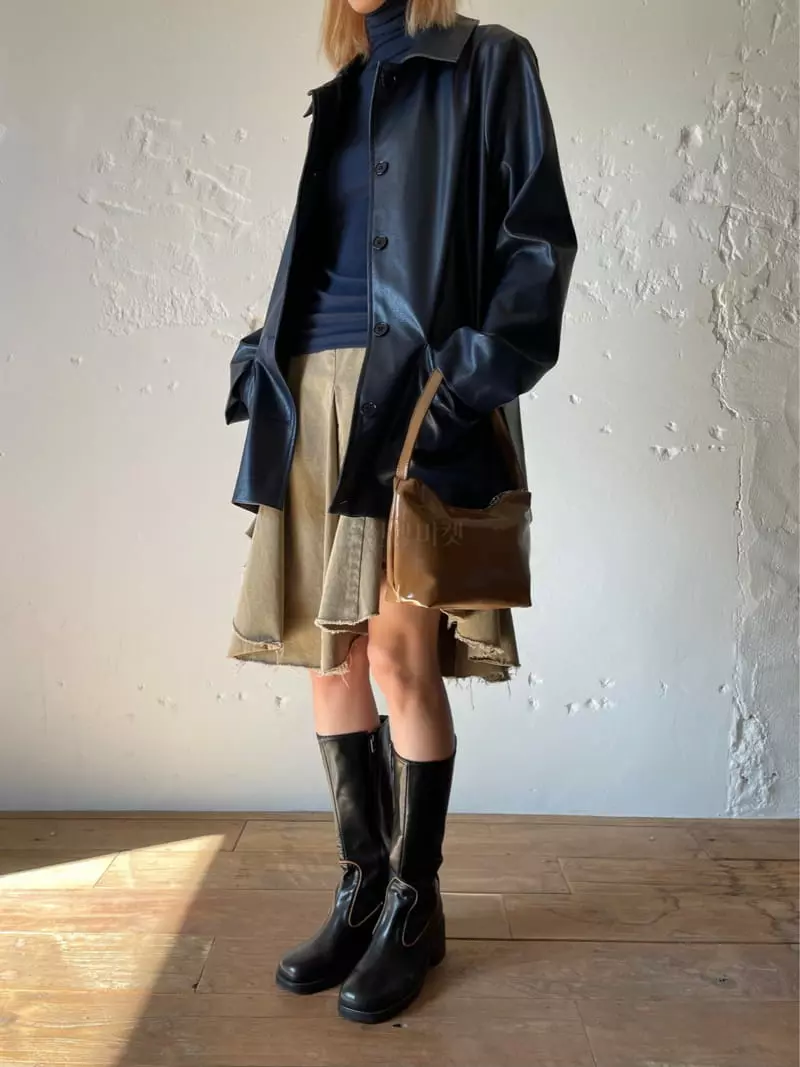 Nyunyu-Seoul - Korean Women Fashion - #momslook - Piping Boots - 11