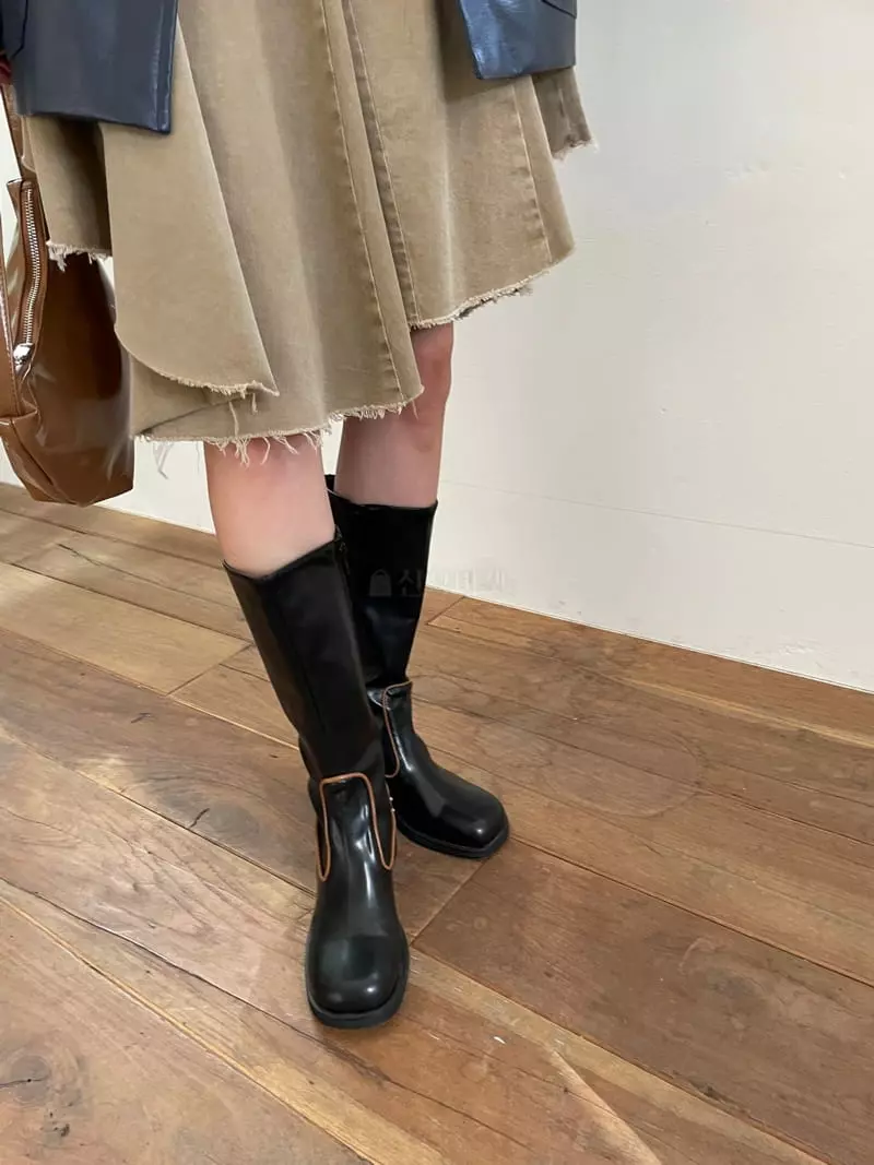 Nyunyu-Seoul - Korean Women Fashion - #momslook - Piping Boots - 7