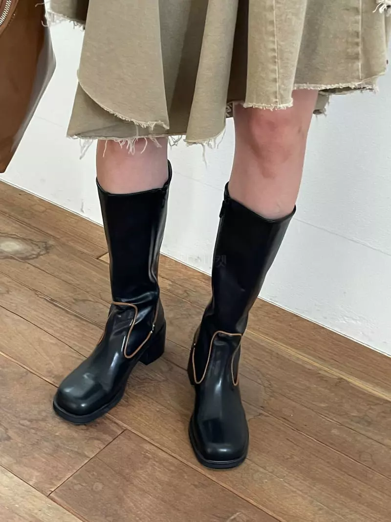 Nyunyu-Seoul - Korean Women Fashion - #momslook - Piping Boots - 9