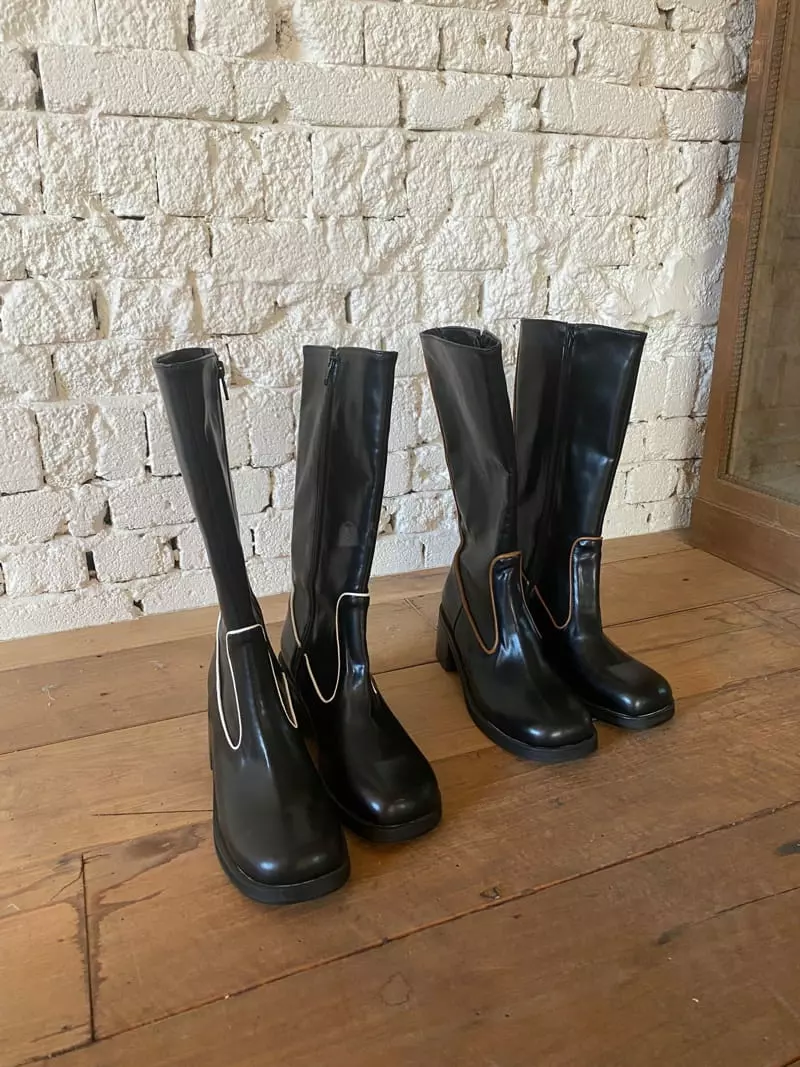 Nyunyu-Seoul - Korean Women Fashion - #pursuepretty - Piping Boots