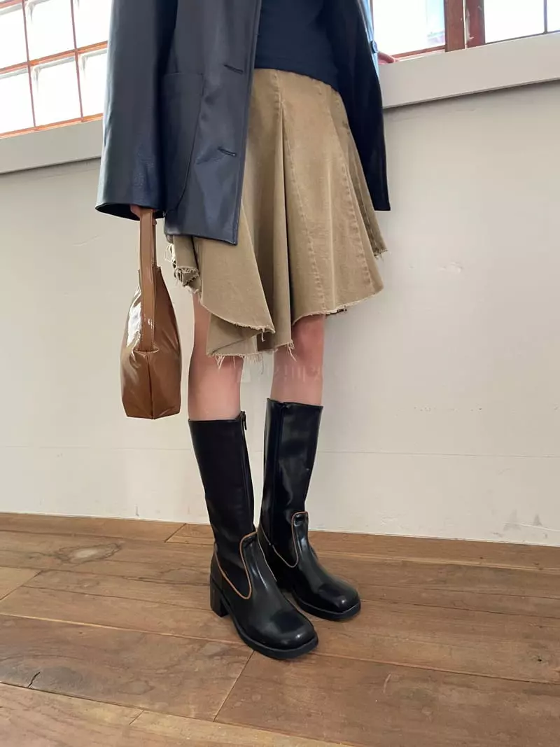 Nyunyu-Seoul - Korean Women Fashion - #womensfashion - Piping Boots - 8
