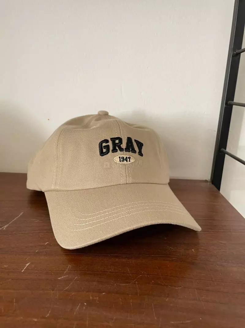 Nyunyu Wear - Korean Women Fashion - #momslook - Gray Embroidery Cap - 7