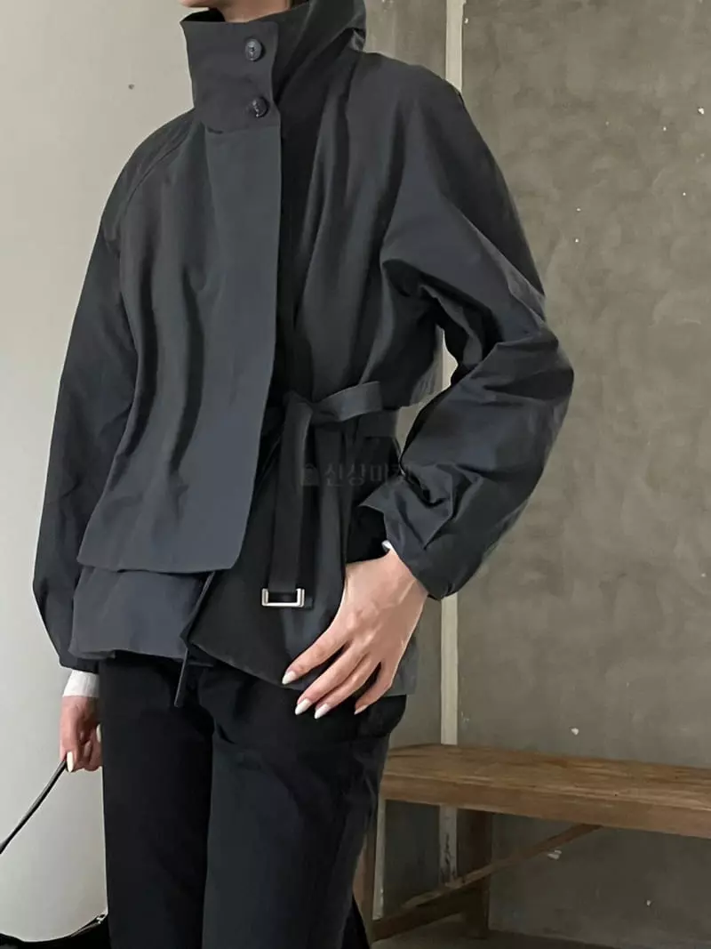 Nyunyu Wear - Korean Women Fashion - #momslook - High Neck Coat - 2