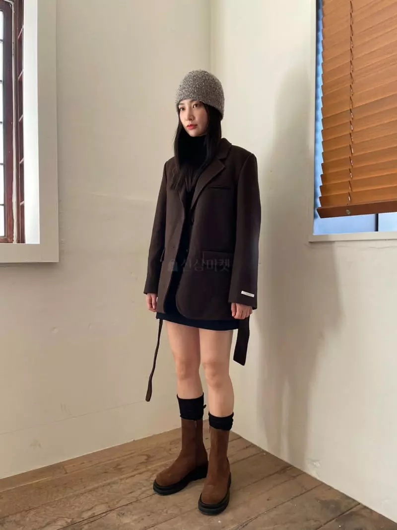 Nyunyu Wear - Korean Women Fashion - #momslook - Slit Jacket - 2