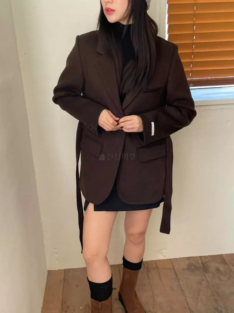 Nyunyu Wear - Korean Women Fashion - #momslook - Slit Jacket - 8