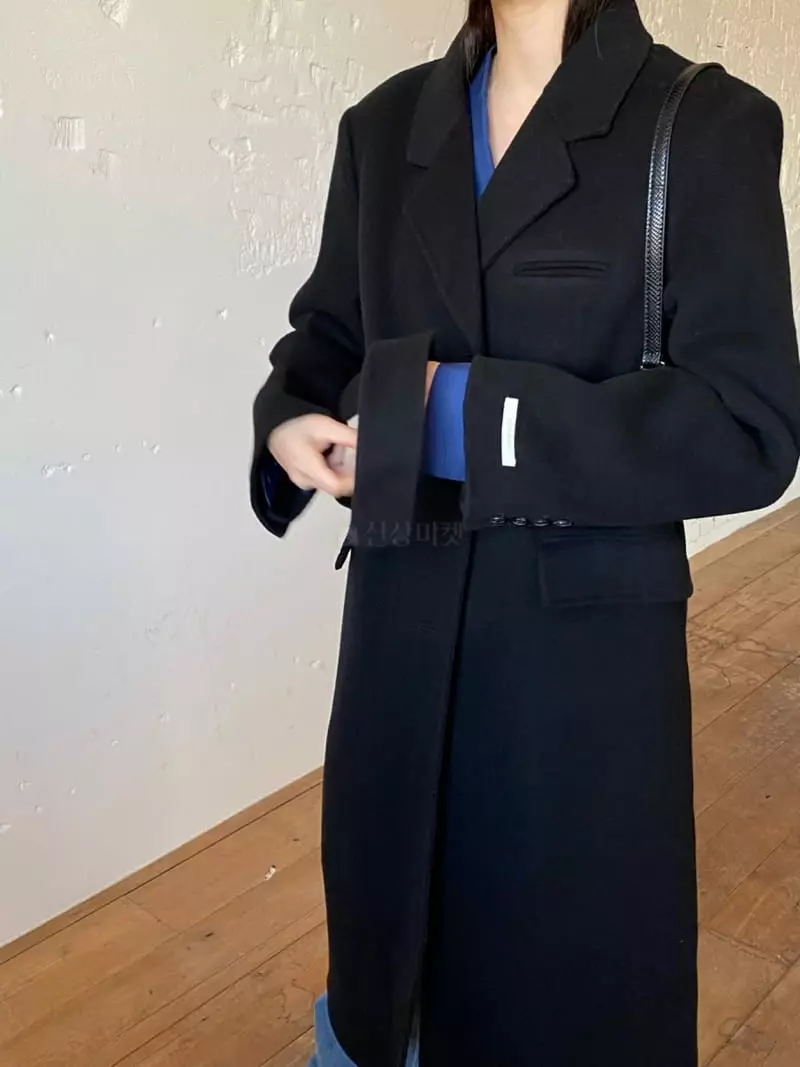 Nyunyu Wear - Korean Women Fashion - #momslook - Slit Long Coat - 3