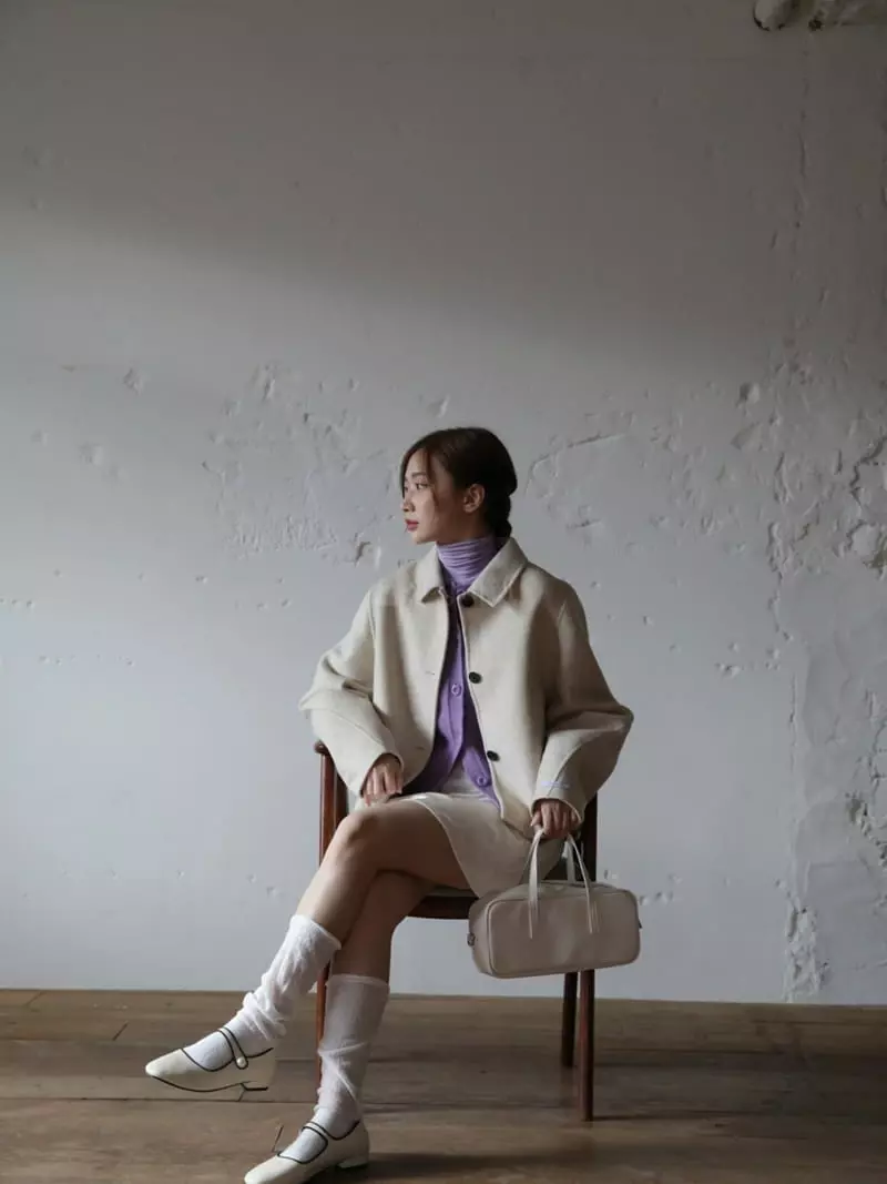 Nyunyu Wear - Korean Women Fashion - #momslook - Unbal Crop Coat - 10