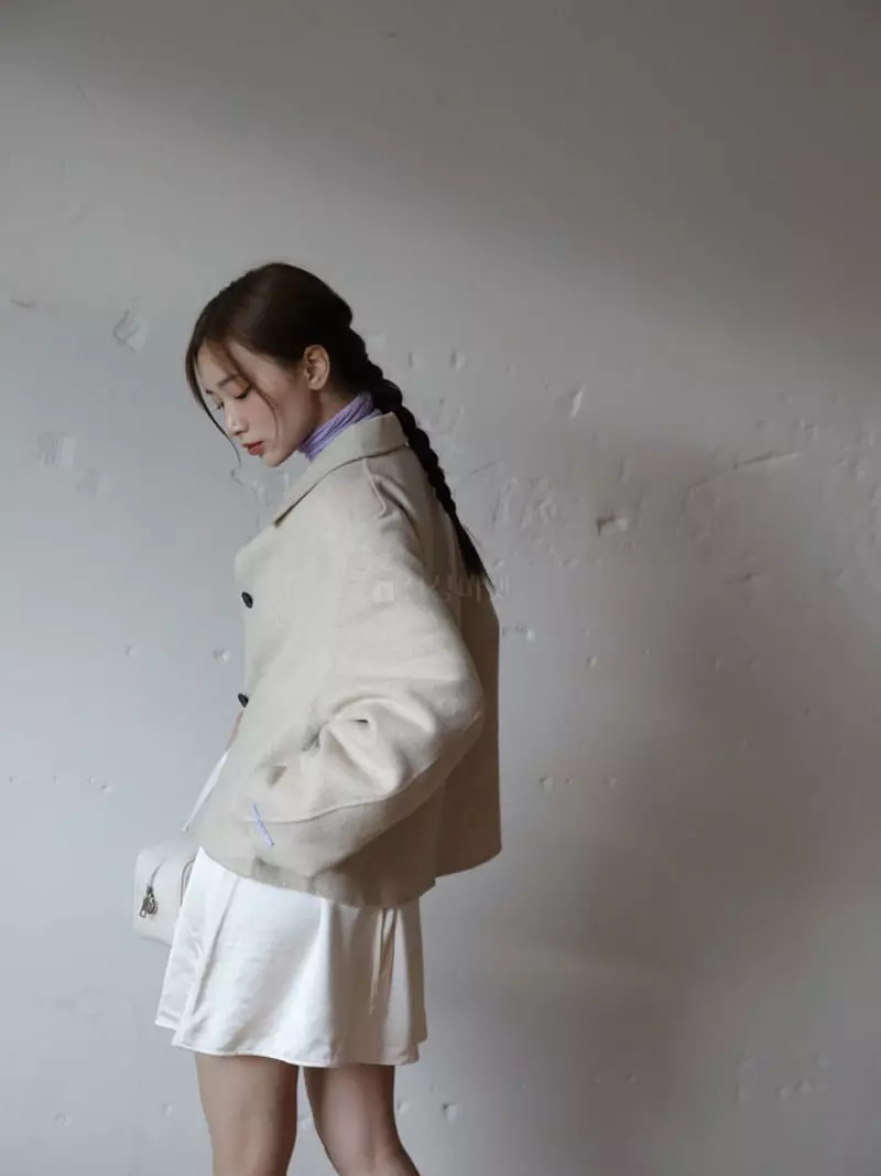 Nyunyu Wear - Korean Women Fashion - #momslook - Unbal Crop Coat - 8