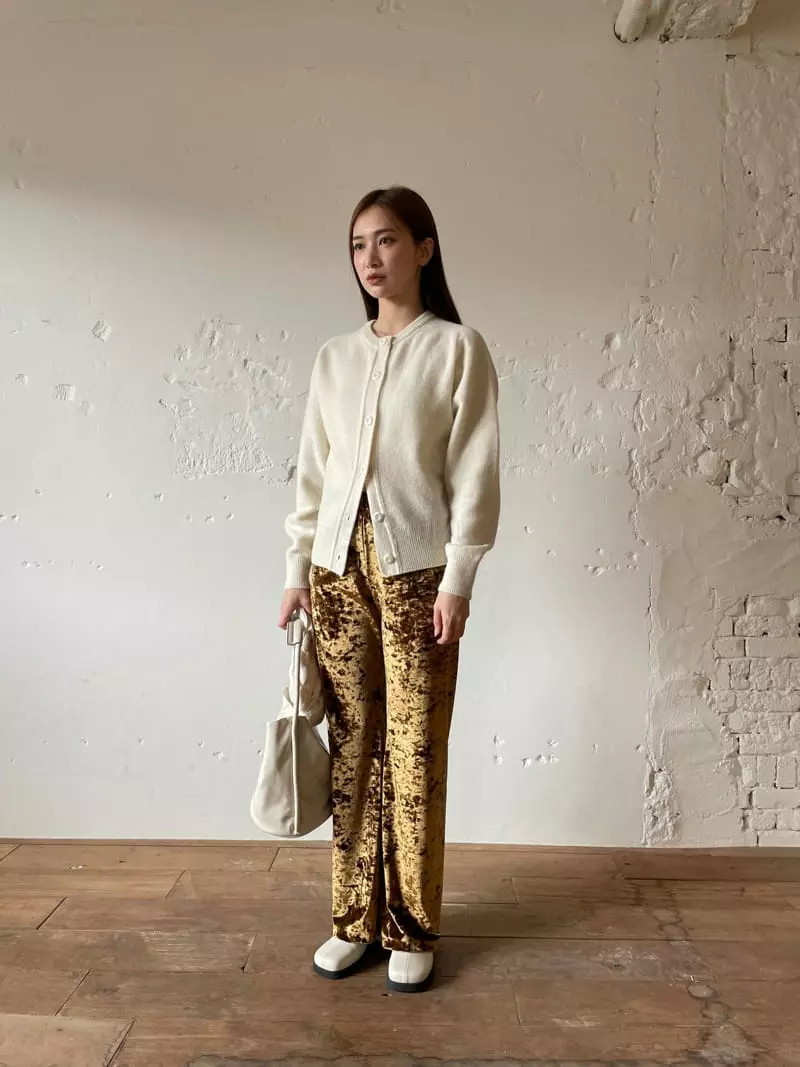 Nyunyu Wear - Korean Women Fashion - #momslook - Velvet Pants - 2