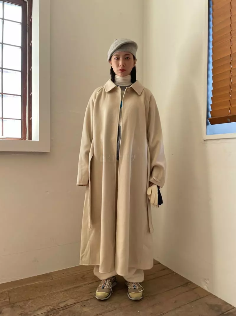 Nyunyu Wear - Korean Women Fashion - #momslook - Wrinkle Long Coat - 6