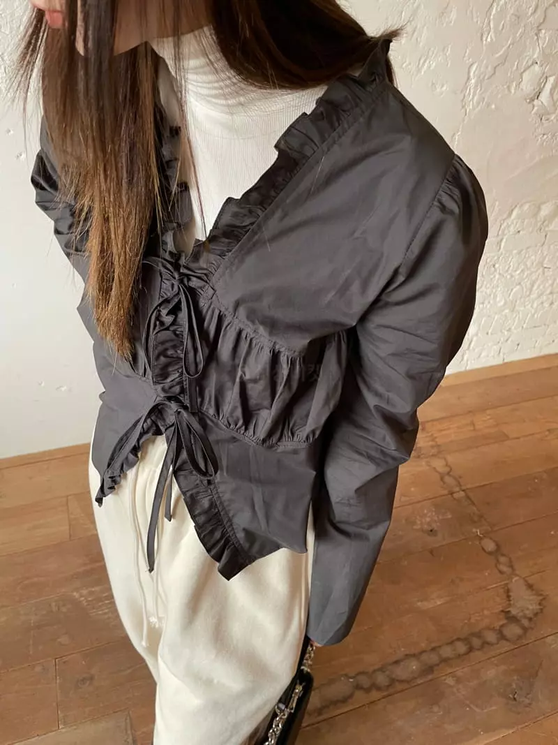 Nyunyu Wear - Korean Women Fashion - #momslook - Ruffle Blouse - 2