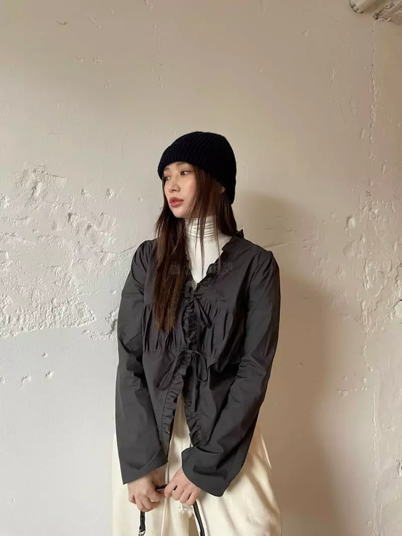Nyunyu Wear - Korean Women Fashion - #womensfashion - Ruffle Blouse - 4