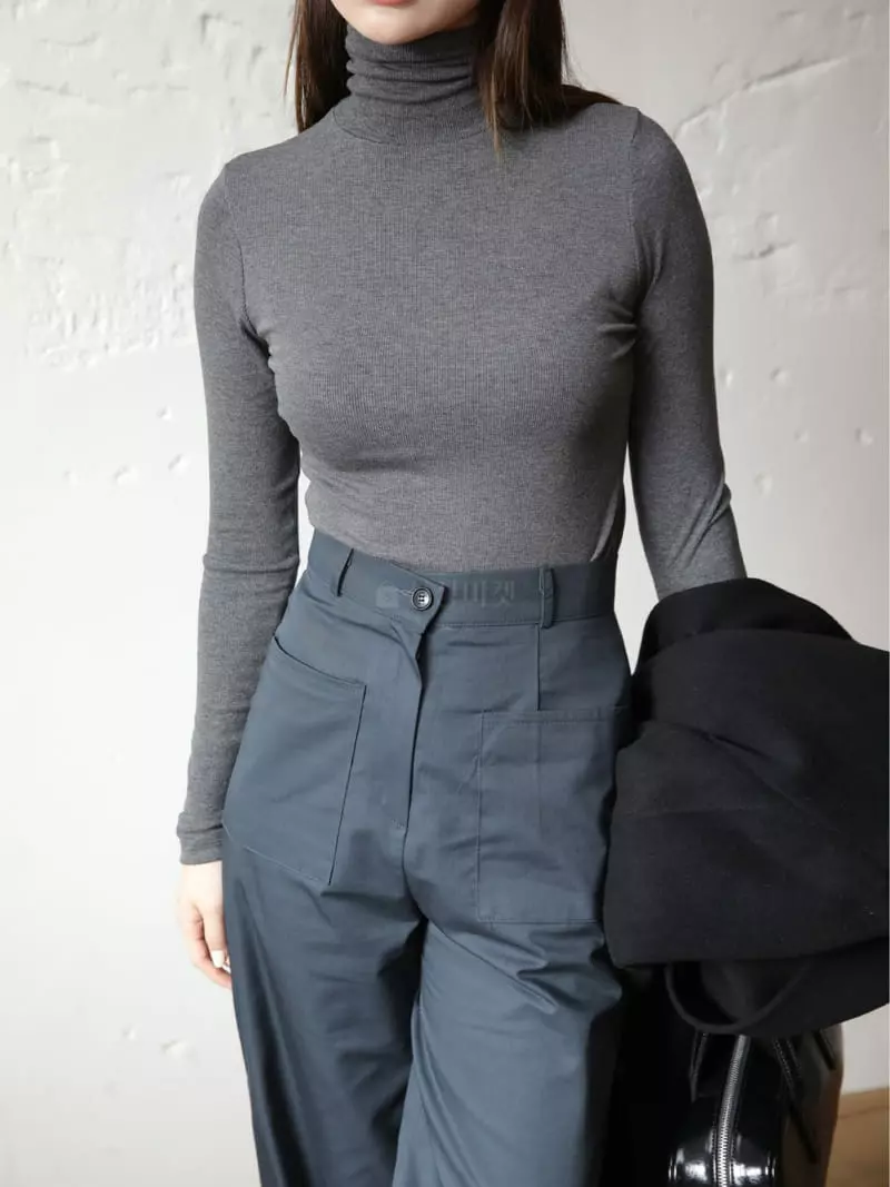 Nyunyu Wear - Korean Women Fashion - #womensfashion - Rib Long Pants - 4