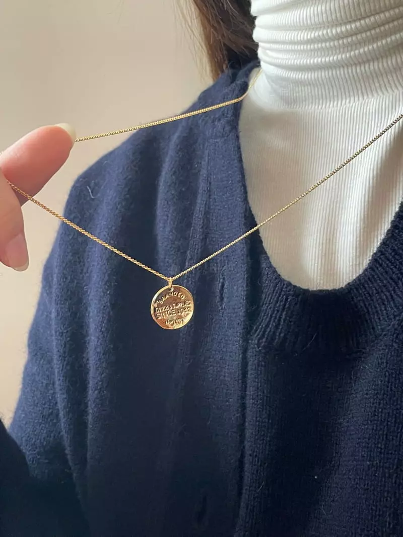 Nyunyu Wear - Korean Women Fashion - #momslook - Low Coin Necklace - 3