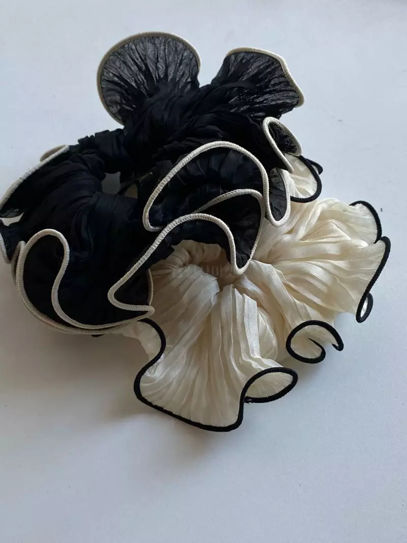 Nyunyu Wear - Korean Women Fashion - #momslook - Frill Chou Hairring - 2