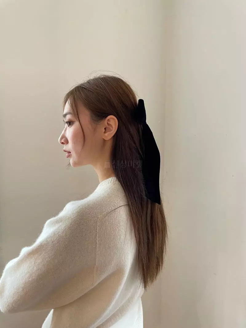 Nyunyu Wear - Korean Women Fashion - #momslook - Velbet Long Hairpin - 3