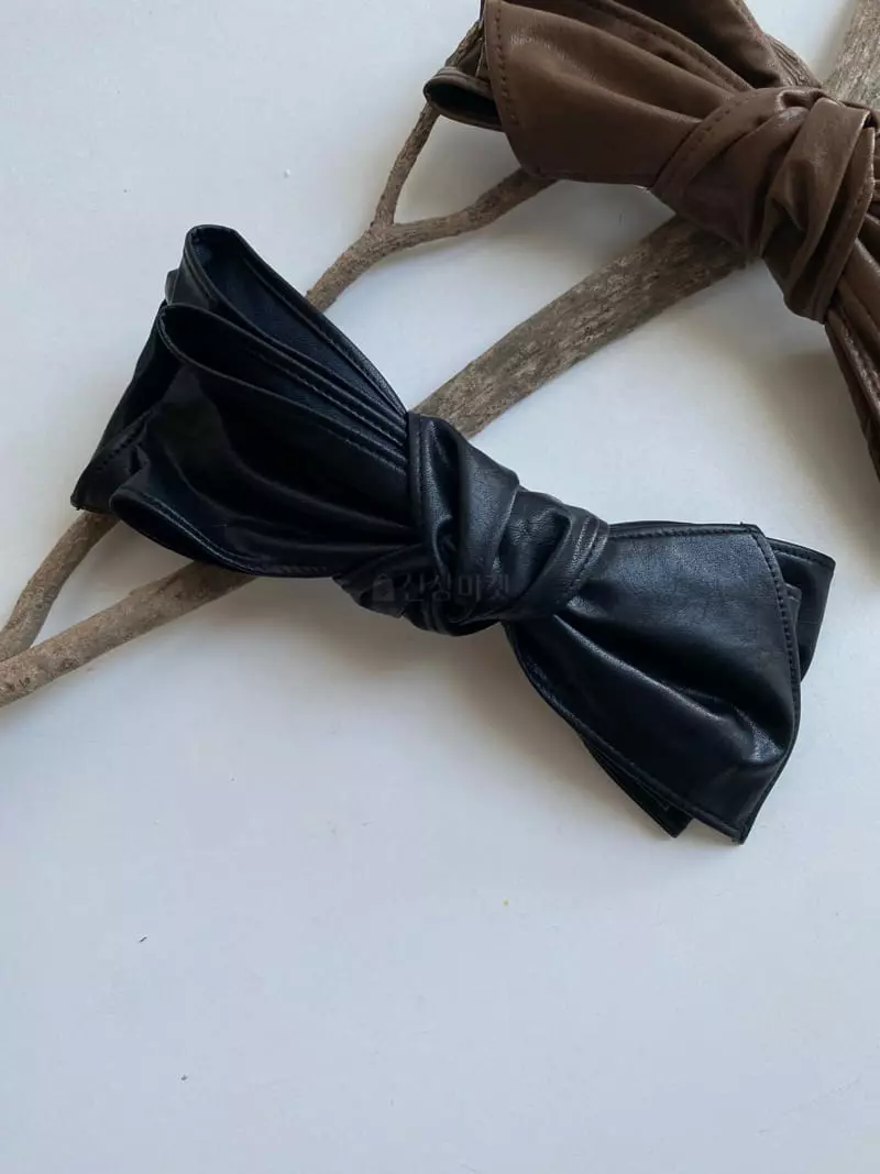Nyunyu Wear - Korean Women Fashion - #momslook - Ribbon Leather Hairpin - 10