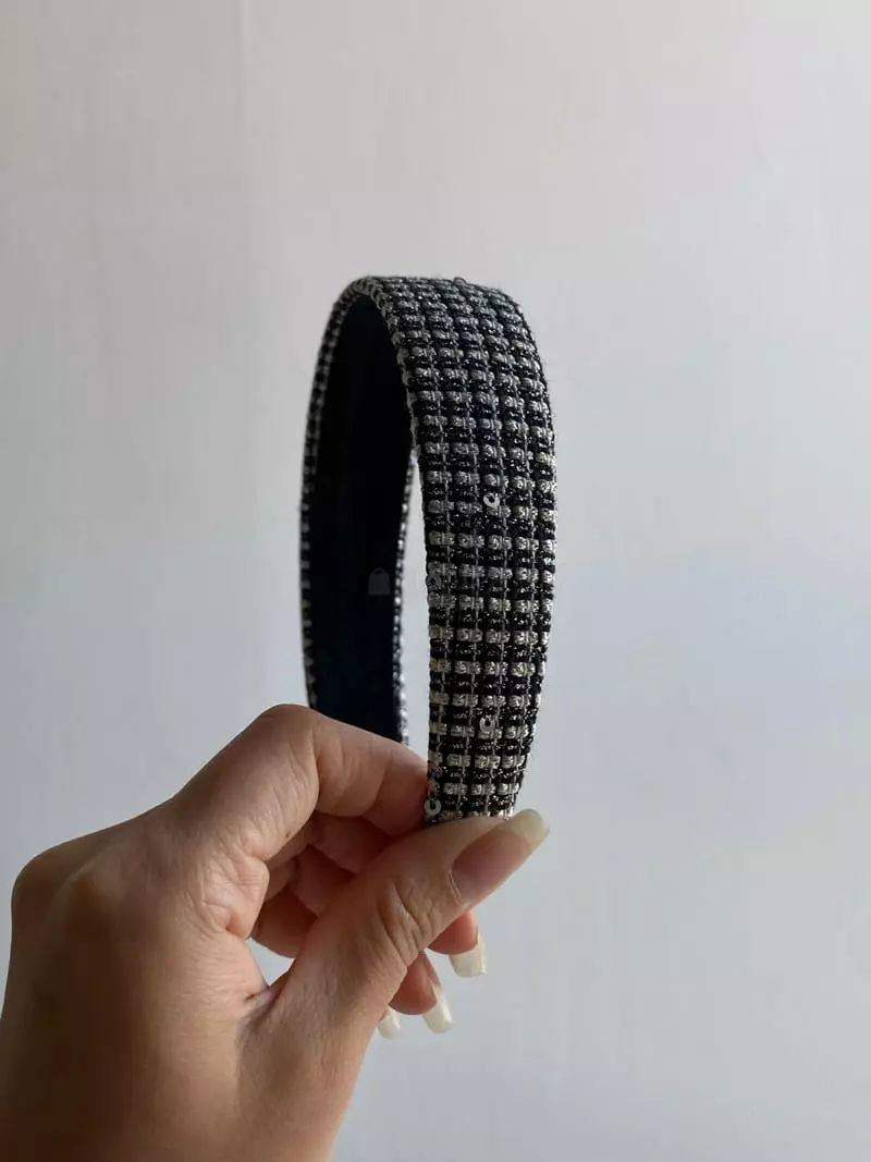 Nyunyu Wear - Korean Women Fashion - #momslook - Bling Twid Hairband - 2
