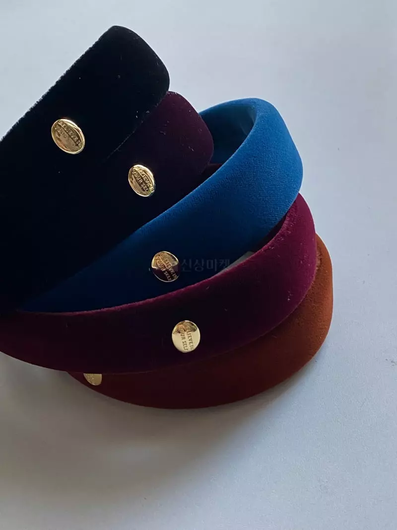 Nyunyu Wear - Korean Women Fashion - #momslook - Dotu Velbet Hairband