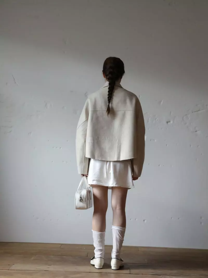 Nyunyu Wear - Korean Women Fashion - #pursuepretty - Unbal Crop Coat - 2