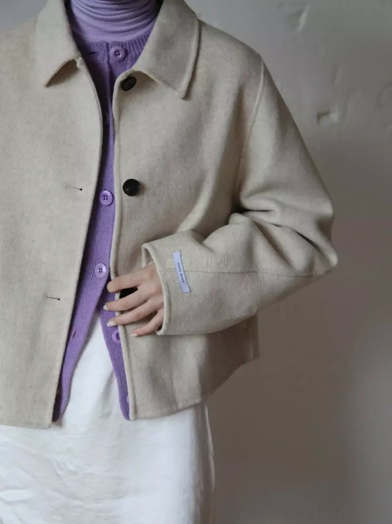 Nyunyu Wear - Korean Women Fashion - #thatsdarling - Unbal Crop Coat - 6