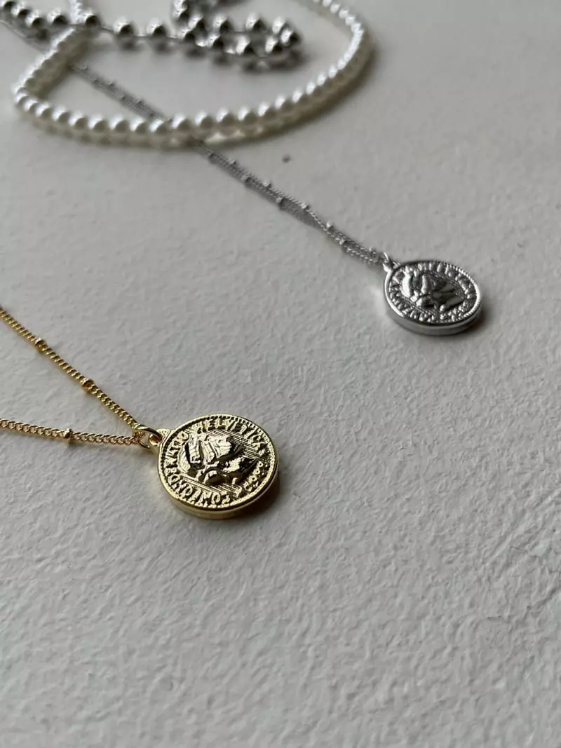 Nyunyu Wear - Korean Women Fashion - #thatsdarling - Ud Coin Necklace - 3