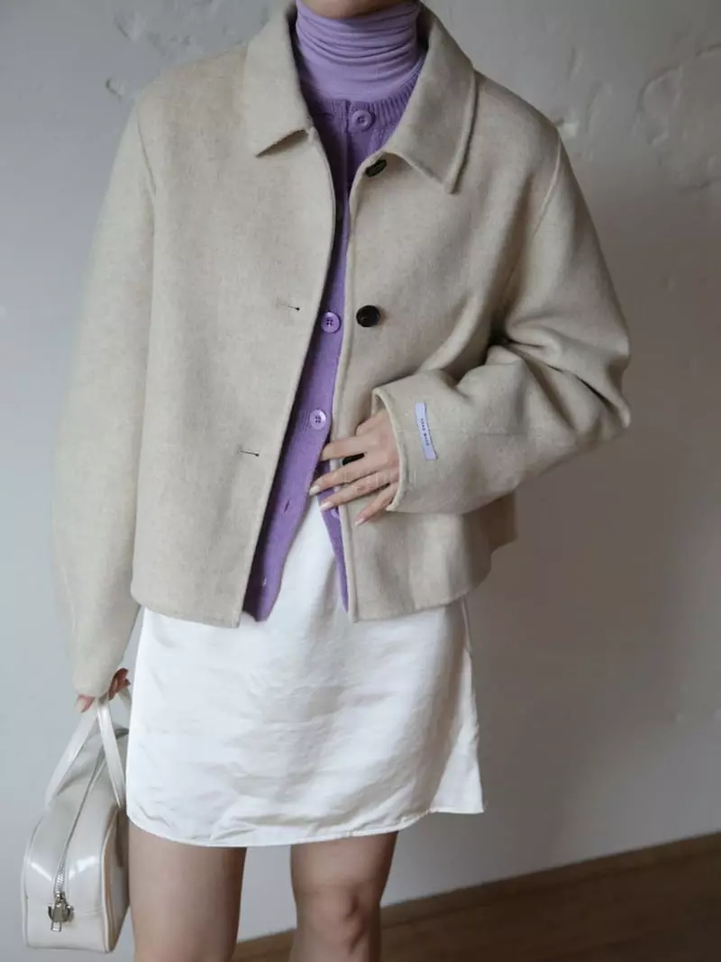 Nyunyu Wear - Korean Women Fashion - #thelittlethings - Unbal Crop Coat - 7