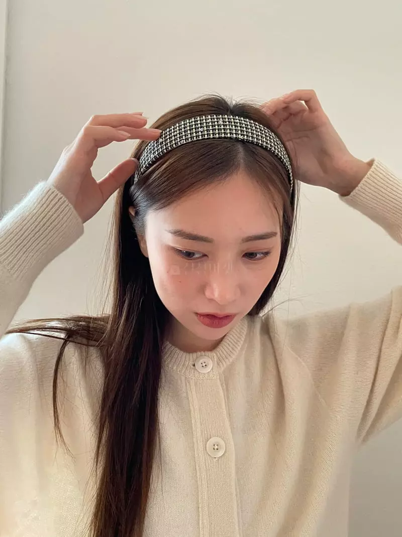 Nyunyu Wear - Korean Women Fashion - #vintageinspired - Bling Twid Hairband - 8