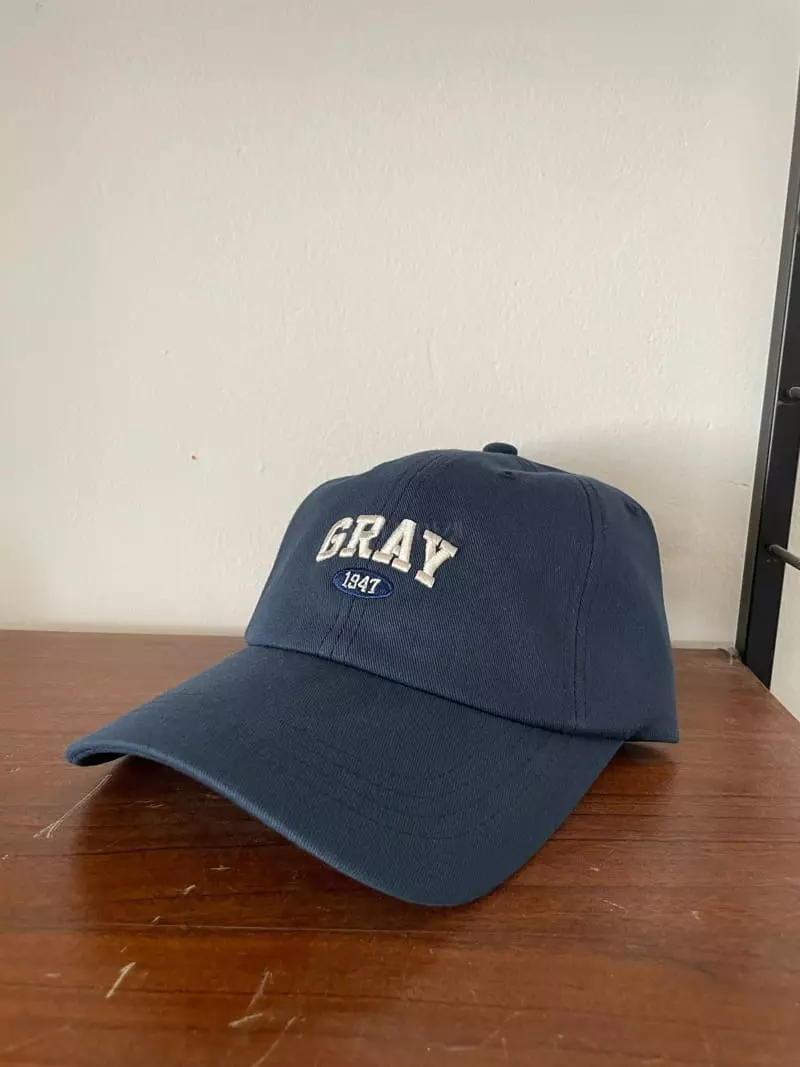 Nyunyu Wear - Korean Women Fashion - #womensfashion - Gray Embroidery Cap - 8