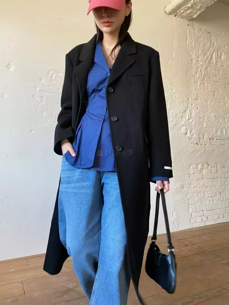 Nyunyu Wear - Korean Women Fashion - #womensfashion - Slit Long Coat - 2