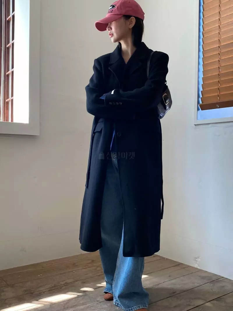 Nyunyu Wear - Korean Women Fashion - #womensfashion - Slit Long Coat - 6