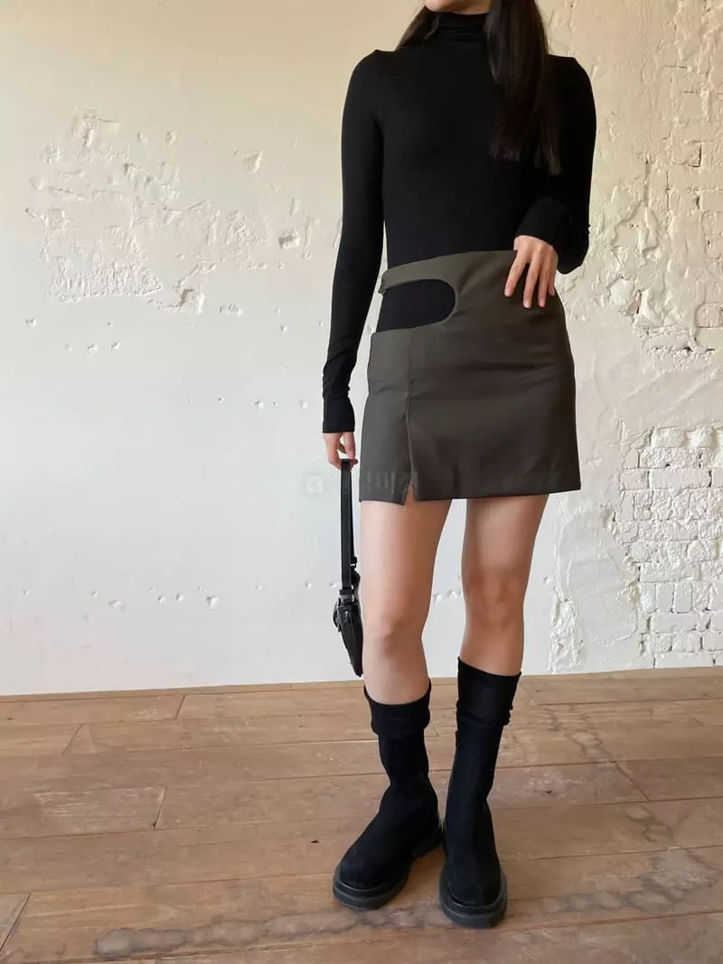 Nyunyu Wear - Korean Women Fashion - #womensfashion - Curve Skirt - 5