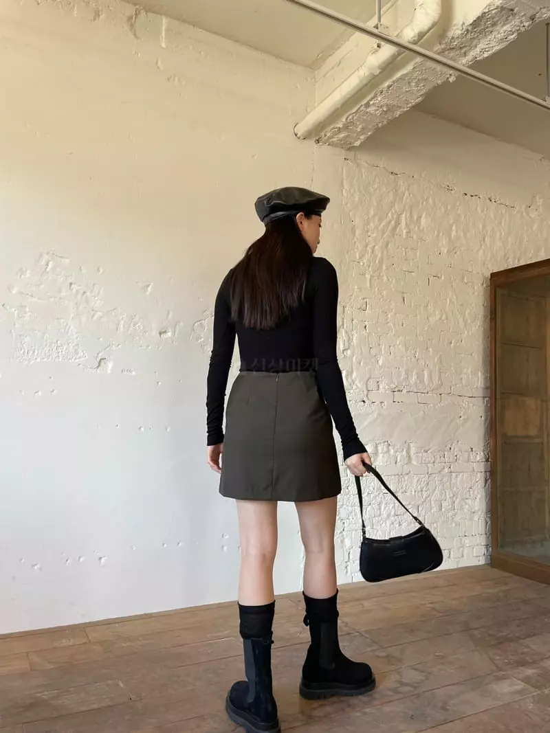 Nyunyu Wear - Korean Women Fashion - #womensfashion - Curve Skirt - 7