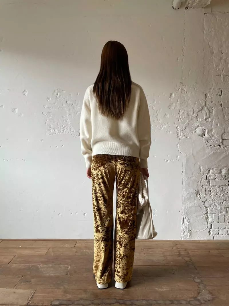 Nyunyu Wear - Korean Women Fashion - #womensfashion - Velvet Pants - 3