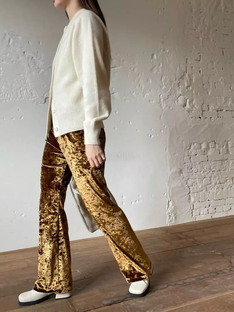 Nyunyu Wear - Korean Women Fashion - #womensfashion - Velvet Pants - 5