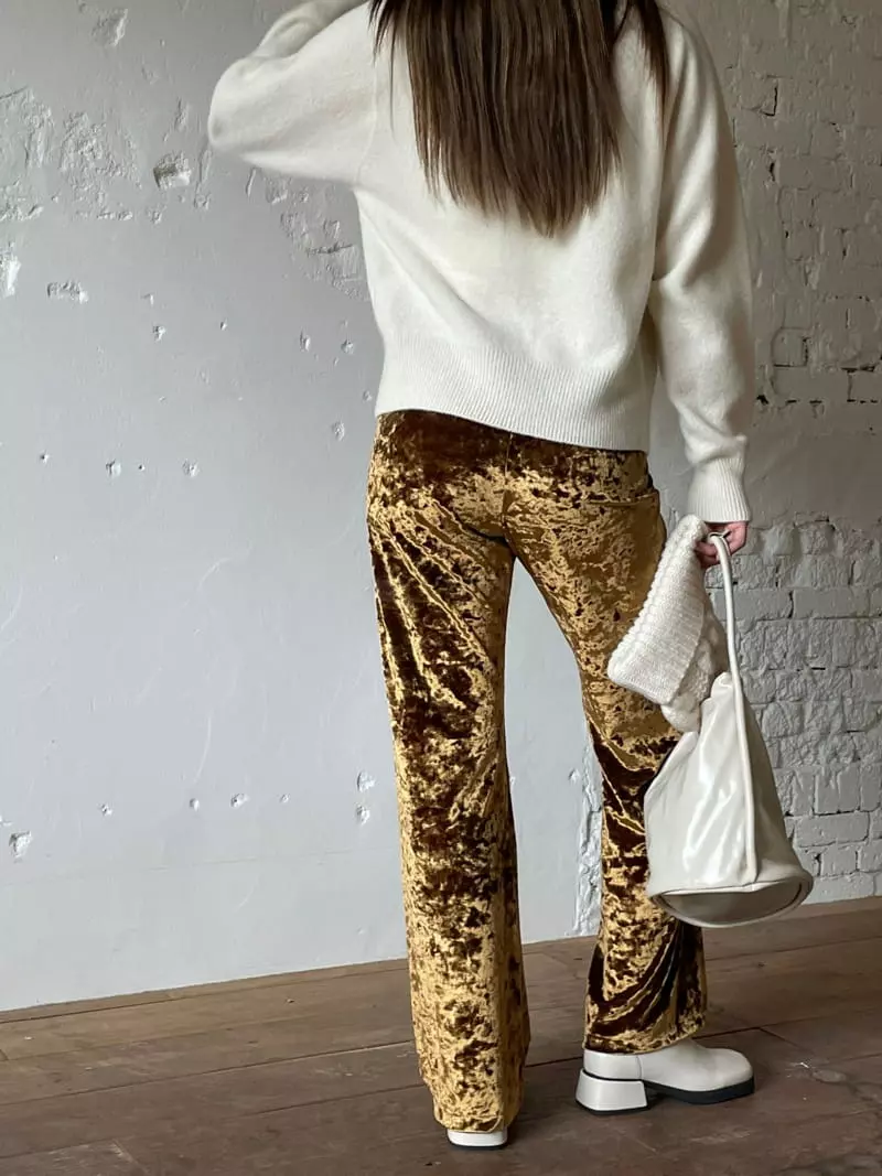 Nyunyu Wear - Korean Women Fashion - #womensfashion - Velvet Pants - 9