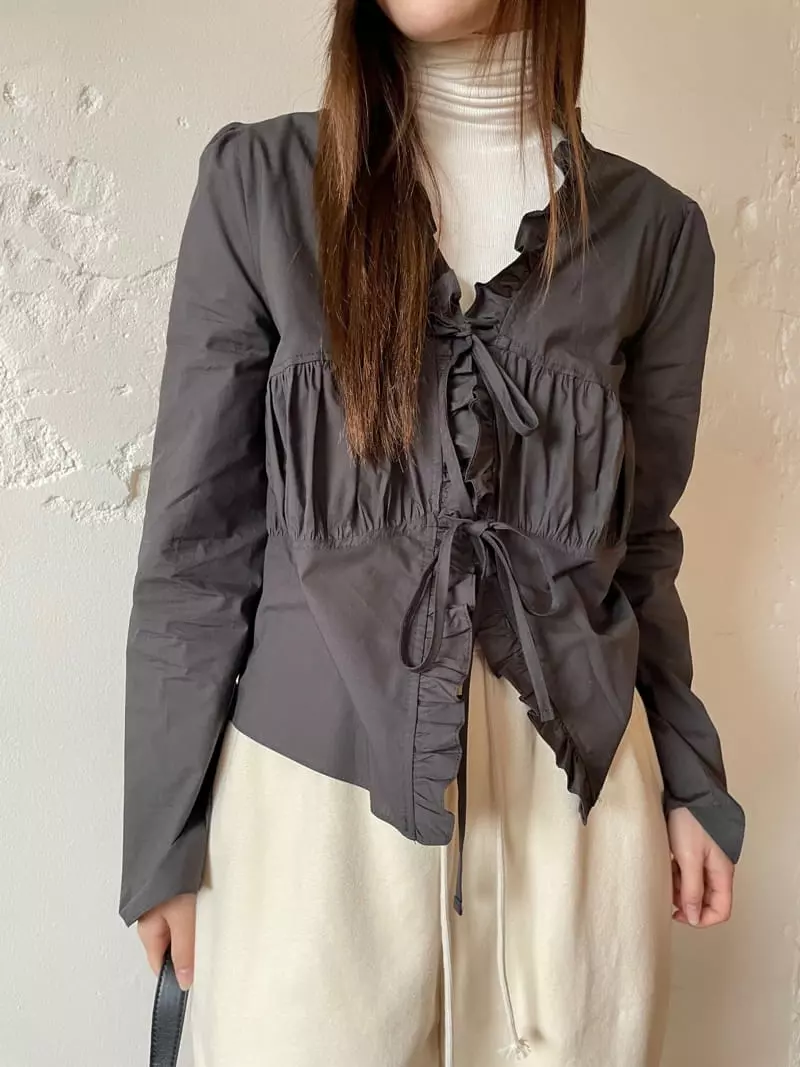 Nyunyu Wear - Korean Women Fashion - #womensfashion - Ruffle Blouse - 3