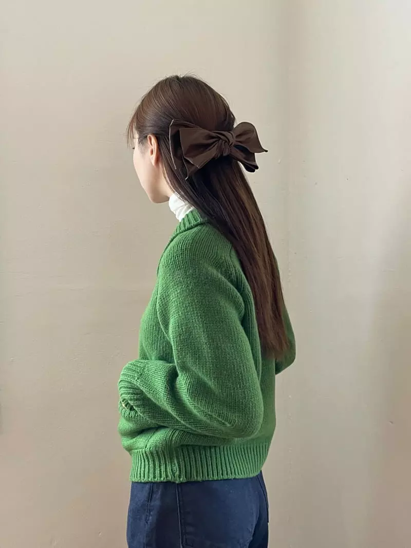 Nyunyu Wear - Korean Women Fashion - #womensfashion - Ribbon Leather Hairpin - 5