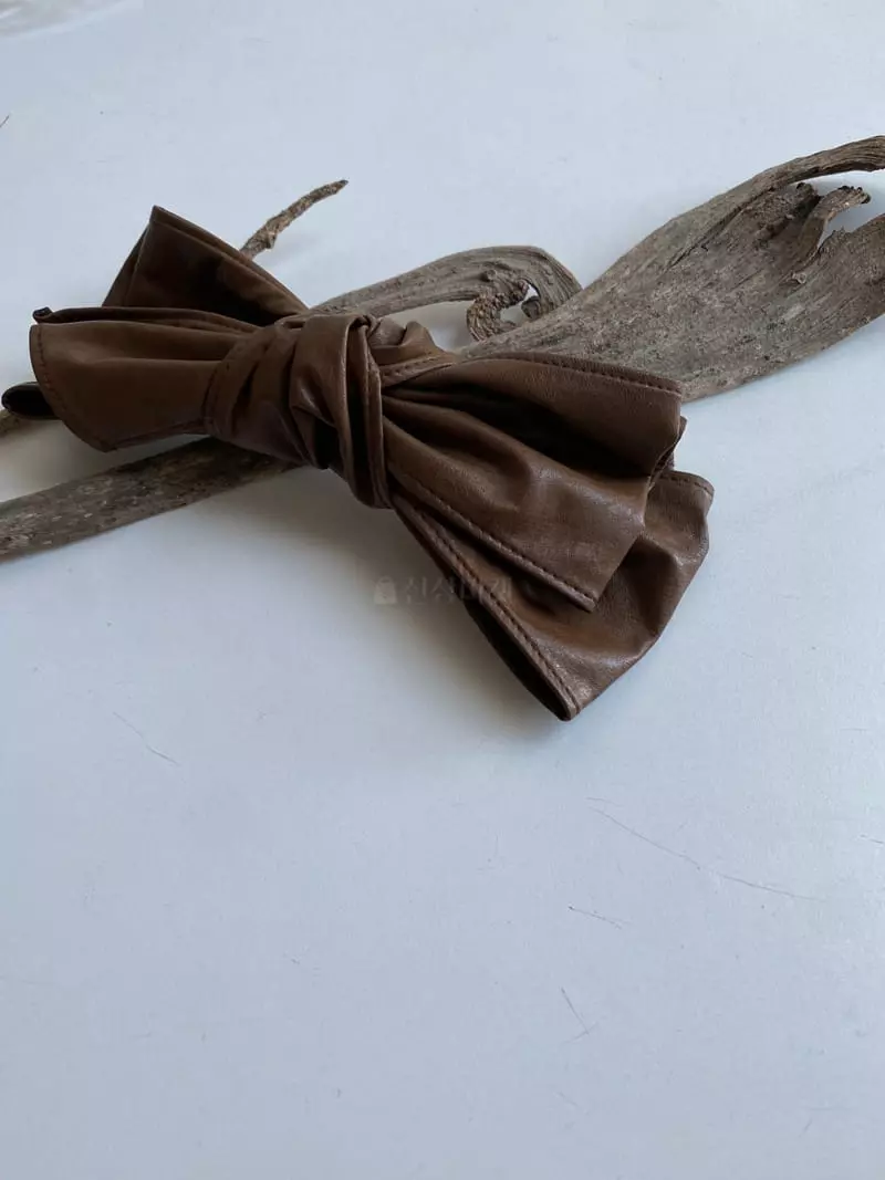 Nyunyu Wear - Korean Women Fashion - #womensfashion - Ribbon Leather Hairpin - 7