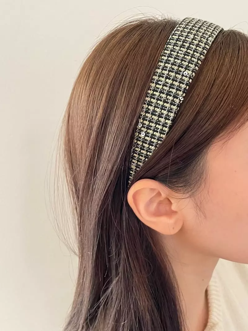 Nyunyu Wear - Korean Women Fashion - #womensfashion - Bling Twid Hairband - 7