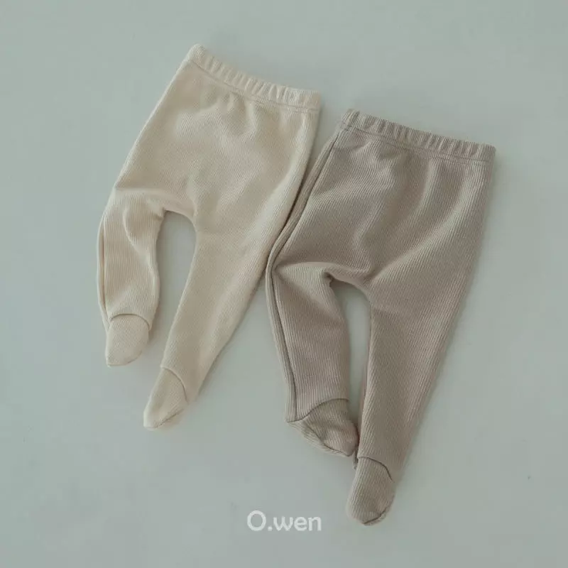 O Wen - Korean Baby Fashion - #babyoutfit - Cozy Foot Leggings - 2