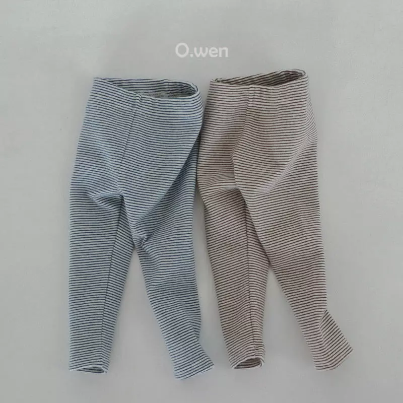 O Wen - Korean Children Fashion - #childrensboutique - Stripes Leggings - 6