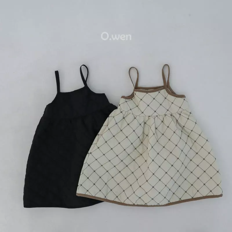 O Wen - Korean Children Fashion - #designkidswear - Embroidery Quilting One-piece