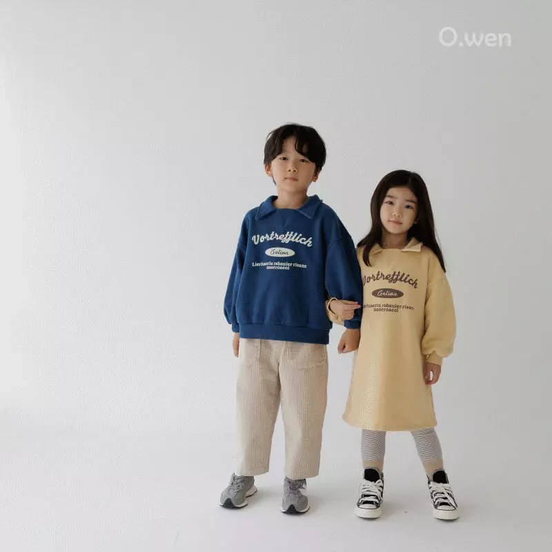O Wen - Korean Children Fashion - #kidsshorts - Collar Fleece Sweatshirt - 10