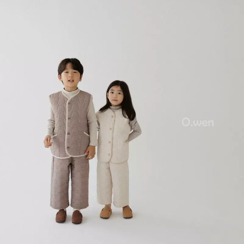 O Wen - Korean Children Fashion - #kidsshorts - Teddy Quilting Vest - 6