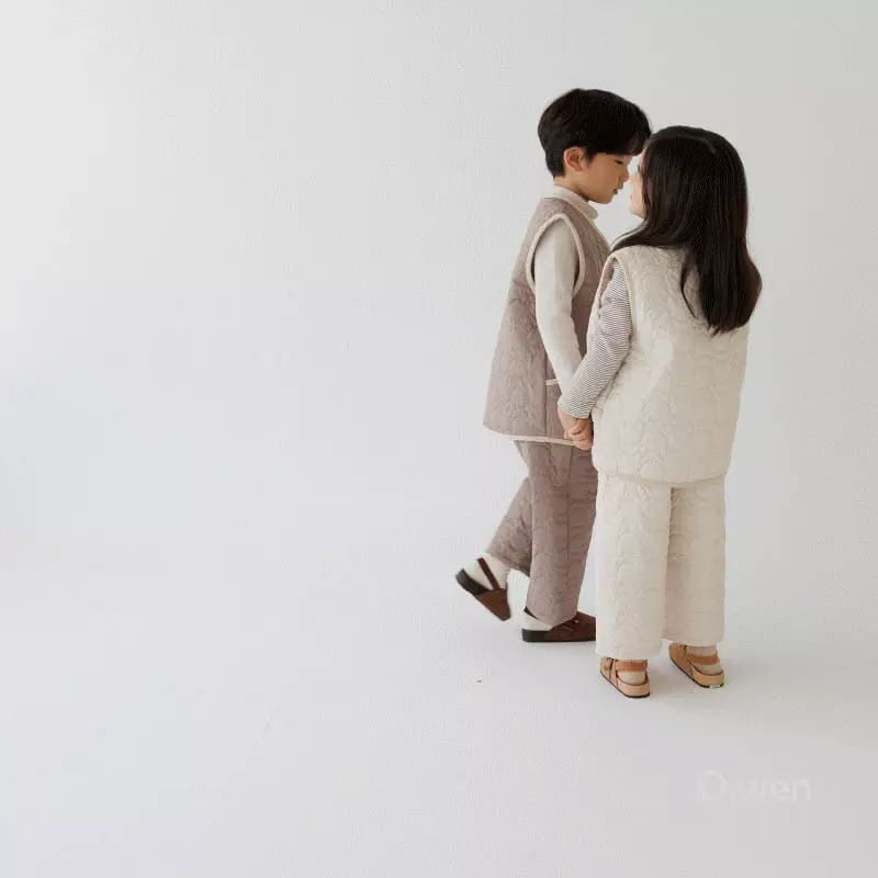 O Wen - Korean Children Fashion - #kidzfashiontrend - Teddy Quilting Vest - 8