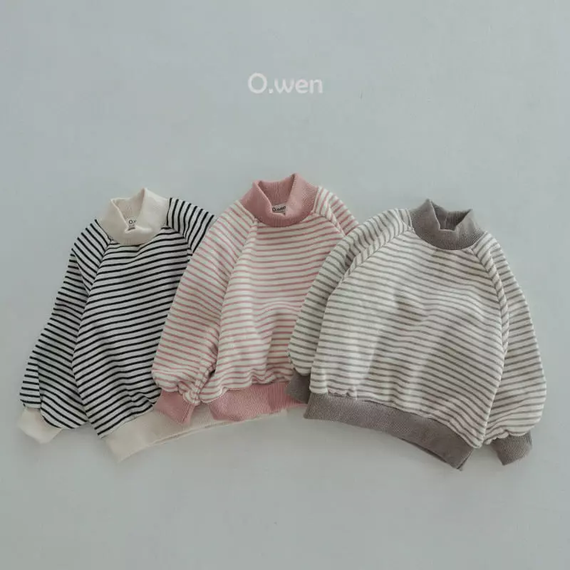 O Wen - Korean Children Fashion - #minifashionista - Stripes Turtleneck Sweatshirt - 2